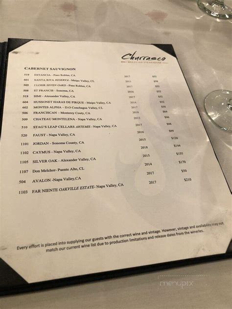 churrasco brazilian steakhouse reno nv menu