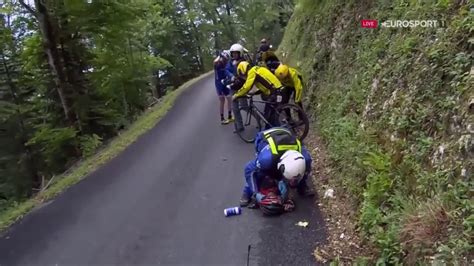 chute tour de france youtube