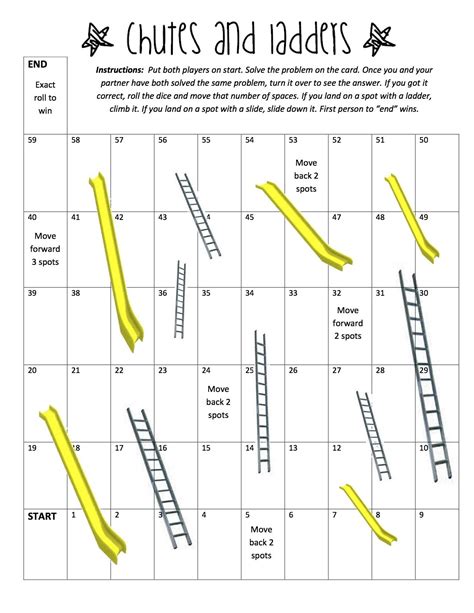 Chutes And Ladders Printable Instructions