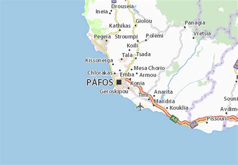 Map Of Cyprus Villages Map Of West