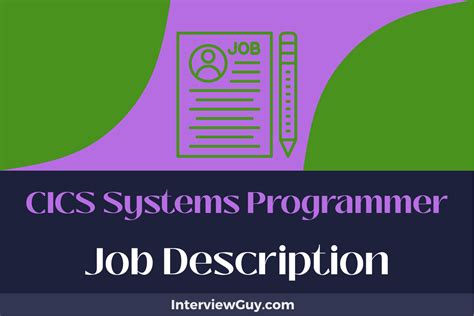 cics systems programmer job description