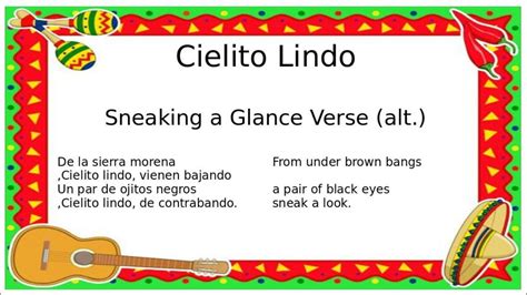 cielito lindo english lyrics