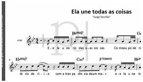 Partitura Ela Une Todas as Coisas (Jorge Vercillo) - Flauta-Violino (C)