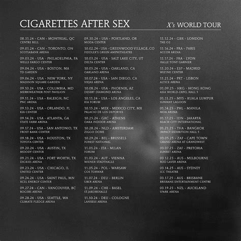 cigarettes after sex tour 2024