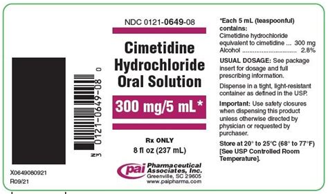 cimetidine for warts child dosage