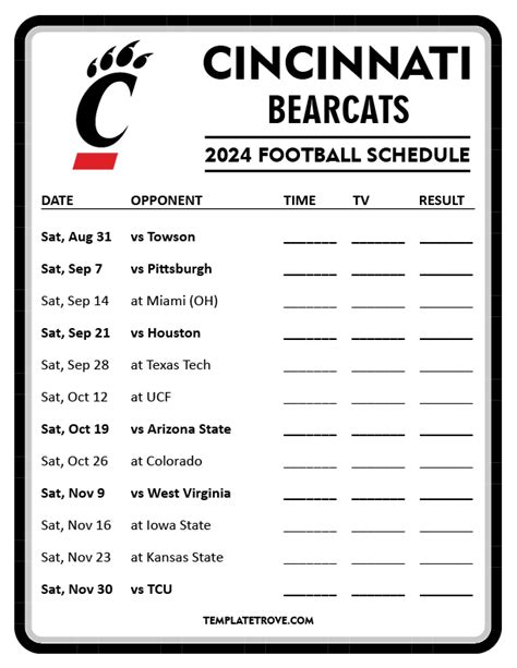 cincinnati bearcats football 2024