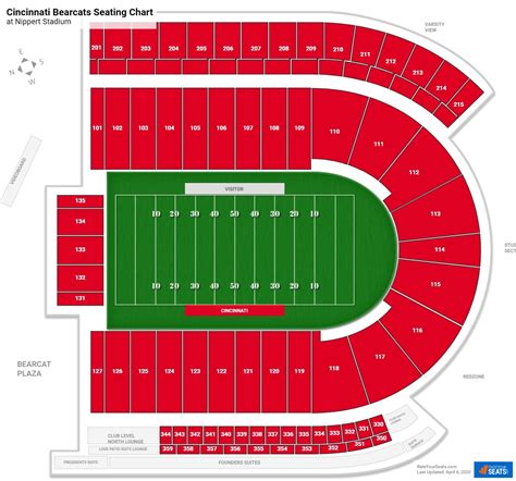 cincinnati football stadium seating chart