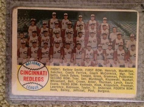 cincinnati reds roster 1958