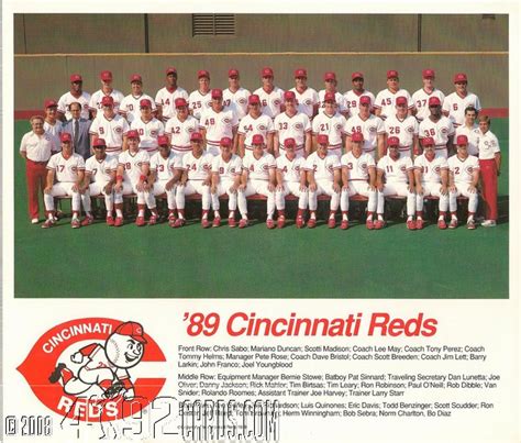 cincinnati reds roster 1989