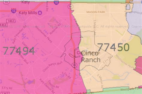 Area Map Map Of Cinco Ranch Texas Printable Maps