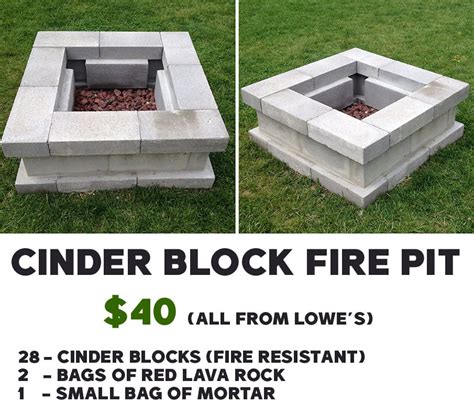 Cinder Block Fire Pit Plans