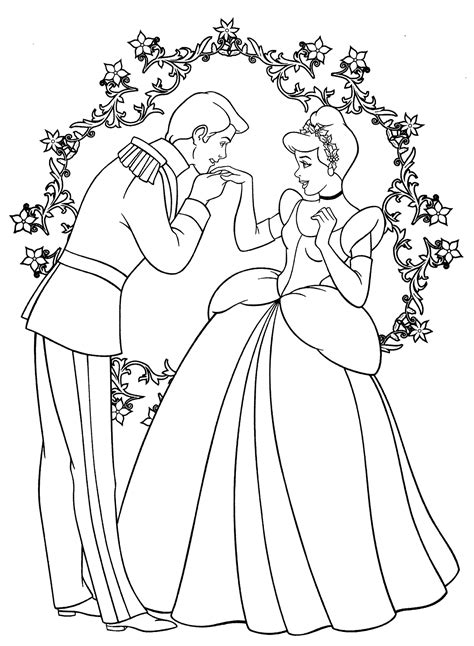 Pin by Coloring Pages Gallery on 2 coloriage Cinderella coloring