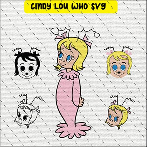 SVG Cindy Lou Who LAYERD SVG Cindy Lou Cindy Lou Clipart Cindy Etsy UK