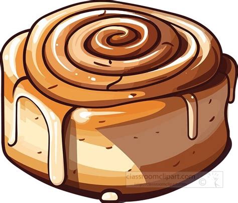 Cinnamon Roll With Frosting stock vector art 165943674 iStock