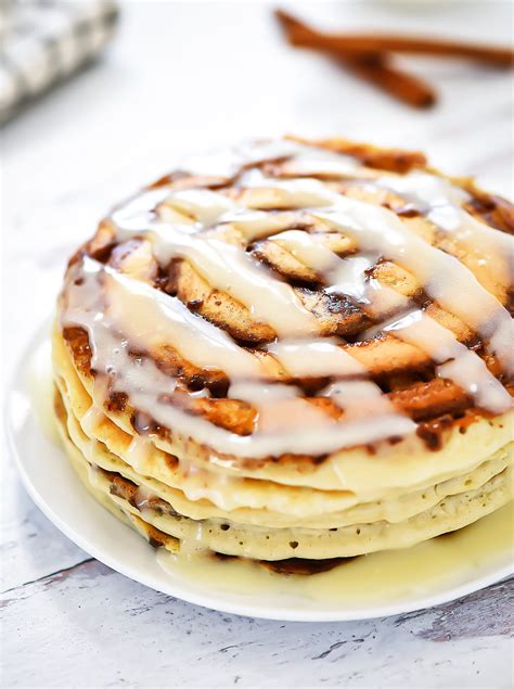 Cinnamon Roll Pancakes Like Mother, Like Daughter