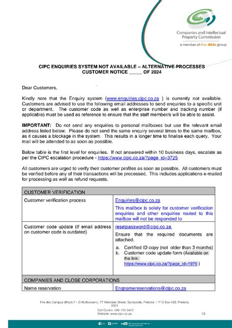 cipc enquiries