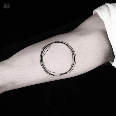 Circle and Lines Tattoo by Laura Martinez Geometrictattoos Artsy