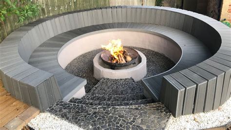 Circle Concrete Fire Pit Area