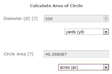 Circle Diameter Calculator Using Area