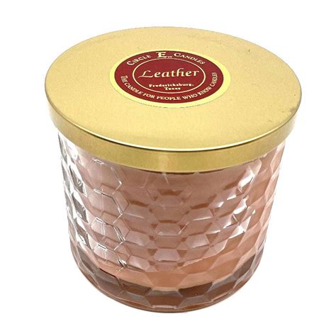 circle e leather candle