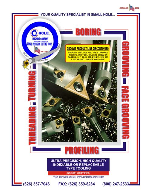 Circle Machine Company Boring Bars And Inserts