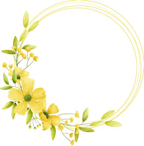 Circle Yellow Flower Background