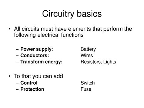 Circuitry Basics