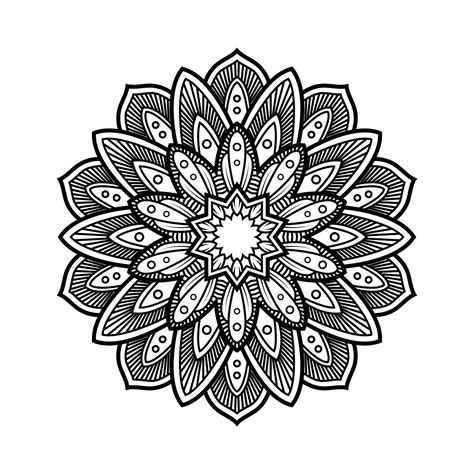 Circular Flower Pattern Vector