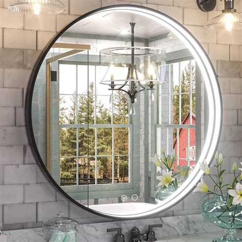 Circular Lighted Bathroom Mirror