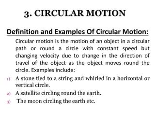 Circular Motion Definition With Examples