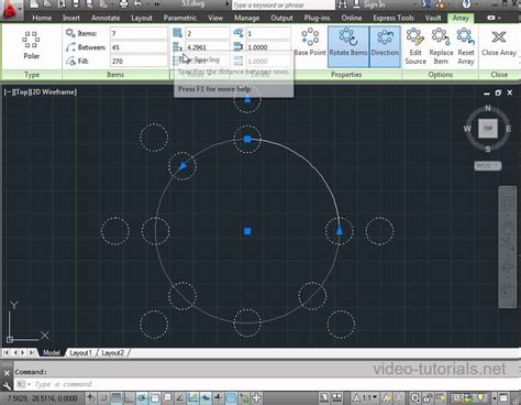 Circular Pattern Autocad