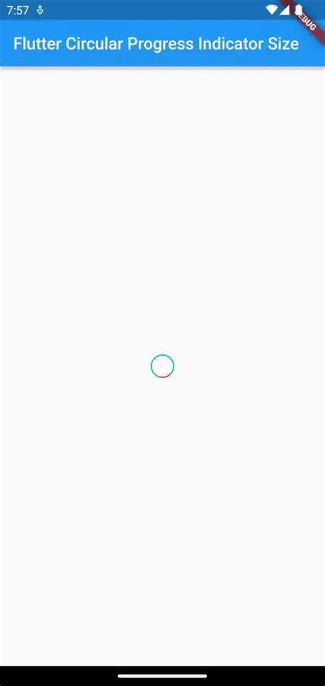 Circular Progress Indicator Flutter Size