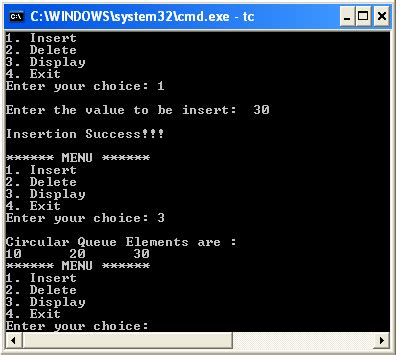 circular queue in data structure in c code