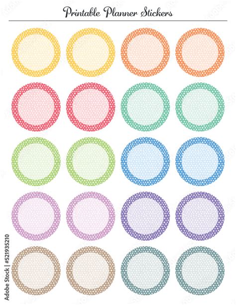 Circular Sticker Printable Template