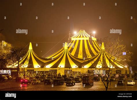 circus tent night rain