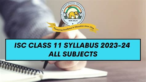 cisce class 11 syllabus 2024