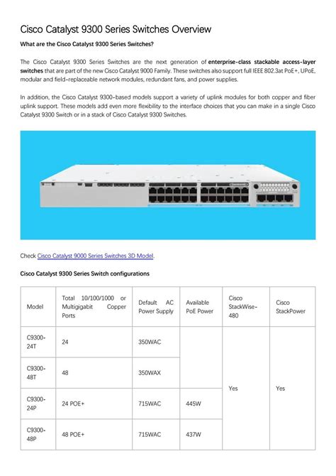 Cisco Catalyst 9300 Series Switches Overview by Mark Tusi Medium