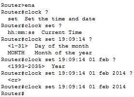 cisco clock set command