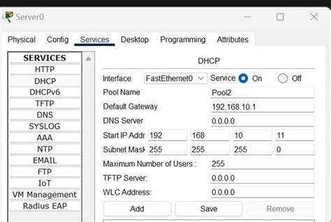 cisco dhcp pool configuration