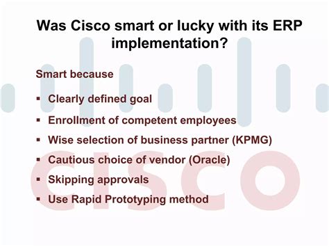 ERP Implementation at Cisco