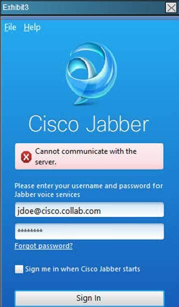 cisco jabber server issue
