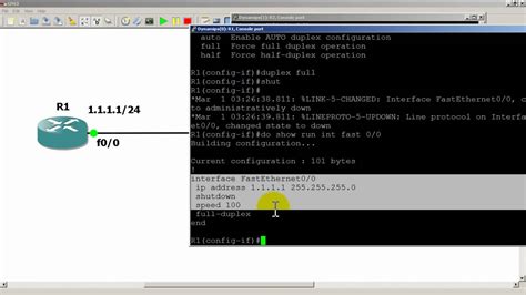 Cisco Router Interface Full Duplex