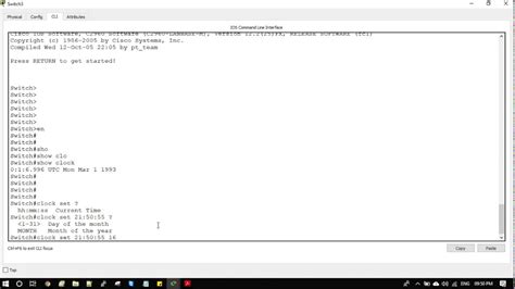 cisco switch clock set command