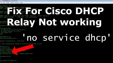 Cisco Switch Dhcp Relay Not Working