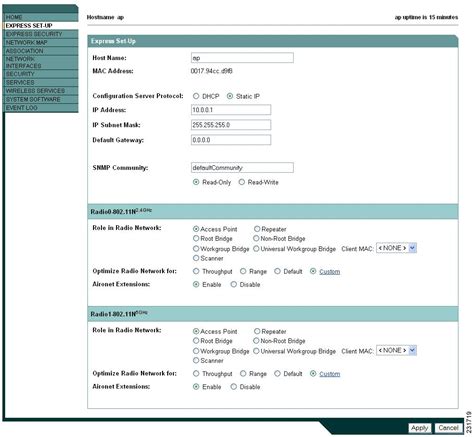 Cisco Wireless Access Point Configuration Command Line