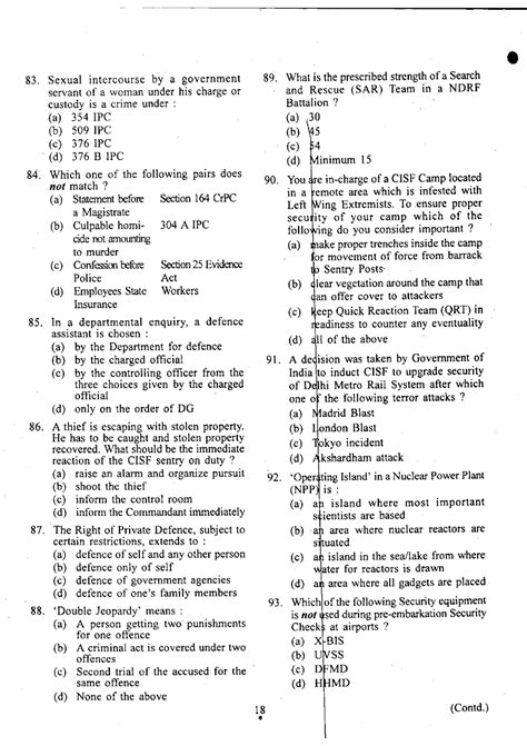 Cisf Head Constable Previous Year Question Paper Going Viral