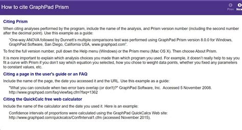 Cite Graphpad Prism