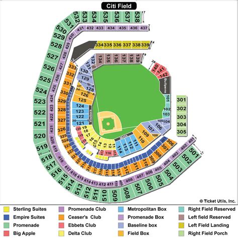 Citi Field Seat Map With Numbers Two Birds Home