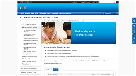 citibank junior account requirements