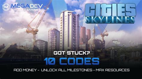 cities skylines cheat codes pc